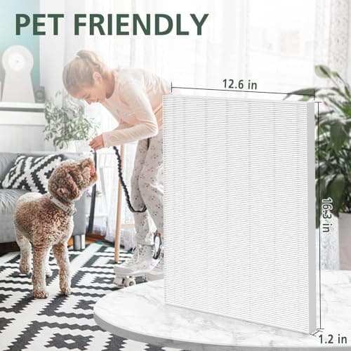 isinlive 115115 HEPA Replacement Filters A for Winix PlasmaWave 5300-2, C535, 6300, 5300, 6300-2, P300, AM90, 9000, 5000, 5000B, C909, 9800 Air Purifier, 4 Pack HEPA Filter, Size 21 8