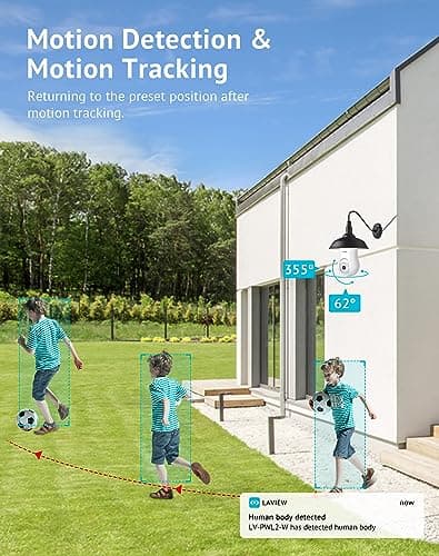 LaView 4MP Bulb Security Camera 2.4GHz,360° 2K Security Cameras Wireless Outdoor Indoor Full Color Day and Night, Motion Detection, Audible Alarm, Easy Installation, Compatible with Alexa (2 Pack) 8