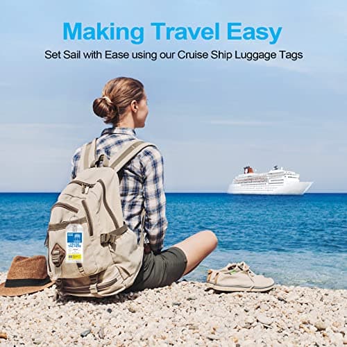 Cruise Luggage Tags for Carnival, MSC, Costa, NCL & Princess Cruise Ships, 6Pack Clear Tags Zip Seal Reusable Cruise Travel Essentials for 2026-2027 7