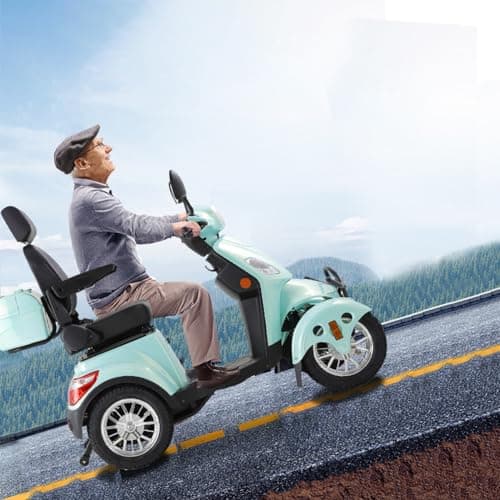 Mobility Scooter，Electric Mobility Scooter，Mobility Scooters for Adults，Heavy-Duty 4 Wheel Mobility Scooters，Heavy Duty Mobility Scooters for Seniors (xl-4l Green-6) 8