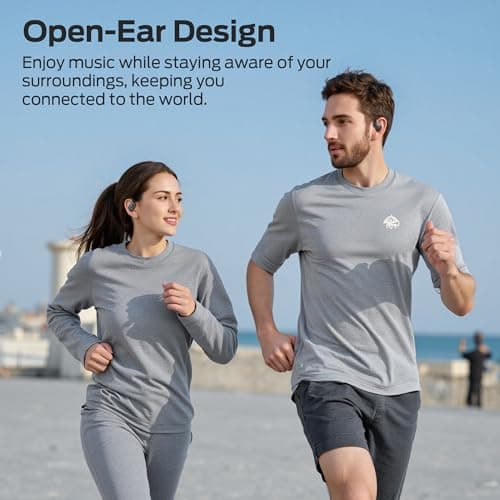 Monster Open Ear AC326 Headphones, Bluetooth 6.0 Wireless Earbuds with Dual-Mic Clear Calls, Air Conduction Headphones with Ear Hooks, Spatial Audio, Snug Fit, 35H Playtime, IPX5 for Sports, Black 7
