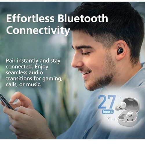 JVC True Wireless Compact Earbuds – Active Noise Cancelling, Up to 27 Hours Playback, Low Latency Mode - IPX4 Sweat/Rain Proof, Quick Charge Case, Mic 6