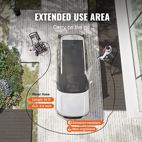 VEVOR Gas Pressure Washer, 4400 PSI 4.0 GPM, Gas Powered Pressure Washer with Copper Pump, Spray Gun and Extension Wand, 5 Quick Connect Nozzles, for Cleaning Cars, Homes, Driveways, Patios 5