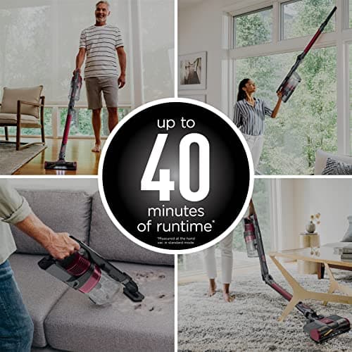 Shark IZ163H Pet Plus Cordless Stick Vacuum with Self-Cleaning Brushroll and HEPA Filter, Lightweight Deep Cleaning Vacuum for Carpet and Hard Floors, Folds for Easy Storage, 40-min Runtime, Raspberry 10