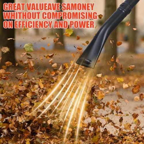 52CC Gas Backpack Leaf Blower, Snow Blower 550 CFM High Power 2-Stroke Engine Strong Wind Force for Yard Garden Snow & Dust Removal Adjustable Tube Ergonomic Harness (52cc Orange) 5