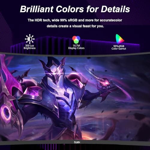 DJiEX 34 Inch Curved Gaming Monitor,21:9 WQHD 3440x1440 165Hz Curved 1500R - Ultrawide Computer Monitor PIP/PBP,1ms(MPRT) 127% sRGB,HDMI & DP,Tilt Adjustable,Panoramic for Office & Immersive Gaming 7