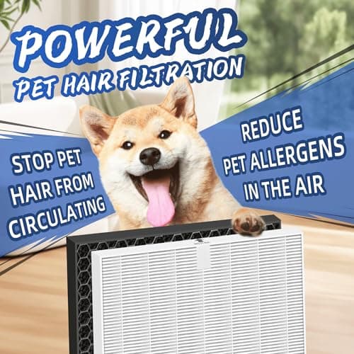 116130 HEPA Replacement Filter H for Winix 5500-2 Am80 Plasmawave Air Purifier,H13 True HEPA High-Efficiency Activated Carbon Filter,2 Combo Set 9