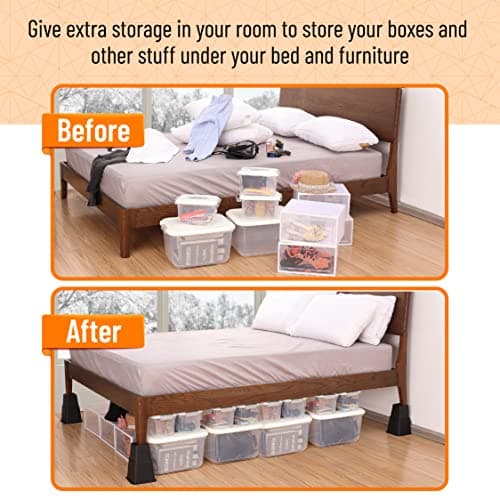 Mr. Pen- Adjustable Bed Risers, Furniture Risers, Set of 4 Risers, Elevation in Heights 3, 5 or 8 Inch, Table Riser, Risers for Bed Frame, Bed Height Risers, Bed Raiser, Bed Frame Riser, Desk Risers 7