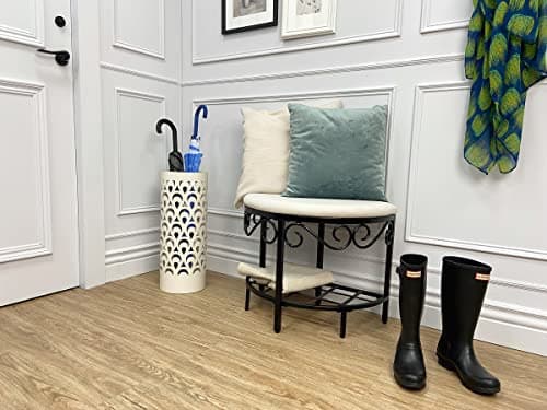 Mango Steam Tall Round Umbrella Holder 21.75 Inches Tall (Peacock White) 8