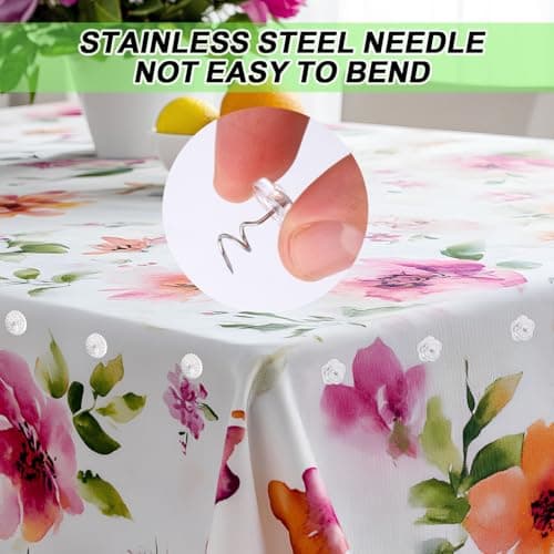 100pcs Bed Skirt Pins, Strong Hold Upholstery Tacks Headliner Pins Flower and Mushroom Clear Heads Spiral Push Pin Twist Pins for Fixing Slipcovers Bedskirts Furniture Drapery Quilt Fabrics in Place 5