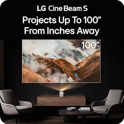 LG CineBeam S PU615U 4K UHD Ultra Short Throw Smart Projector, Auto Screen Adjustment, up to 100” Projection, up to DCI-P3 154%, 450,000:1 Contrast, Speakers with Dolby Atmos, HDR10, HDMI, USB, HID 5