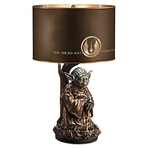 The Bradford Exchange Star Wars Jedi Master Yoda Desk Lamp with Illuminated Quote, Limited Edition, Bronze Finish 5