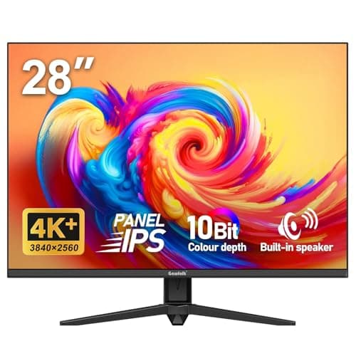 Gawfolk 28 Inch 4K Monitor IPS 60Hz, UHD (3840x2560p) PC Screen Built-in Speakers, Ultra HD Computer Dispaly for Home & Office, Support HDMI & DP, 3:2, 10Bit, 1.07 Billion Colours 8