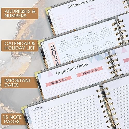 Waterink 2024 Planner - Jan. to Dec. 2024, Large Weekly & Monthly Planner, 8" x 10" - Waterink 5