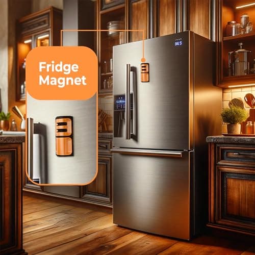 Orange Ninja Mini Knife Sharpener - Coarse & Fine Blade Sharpener, Sharpening System- Knife Sharpeners for Kitchen Knives, Pocket Kitchen Knives Sharpeners with Bottle Opener & Fridge Attachment 5