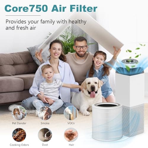 Harebery 2 Pack R0010 Filter Replacement | Compatible with Puraclenz Core 750 Purifier | 3-Stage Filtration 7