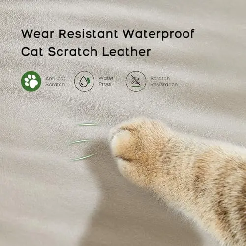 amseatec Criss Cross Chair with Armrests & Wheels for Cross-Legged Sitting, Comfortable Adjustable Swivel Office Desk Chair –PU Leather Vanity Chair for Home, Makeup and Bedroom (Cream) 9