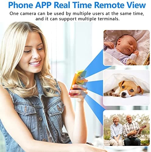 Mini Home WiFi Camera Wireless Security Camara Body Indoor Outdoor Cameras,Small Home1080P Portable Vdeo Surveillance Camaras Remote Viewing for Security with APP,with Night Vision,Motion Detection 6