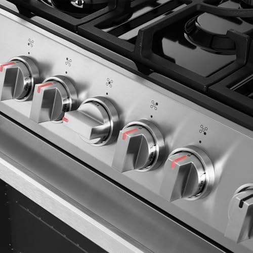 COSMO COS-305AGC 30 in. 5.0 cu. ft. Freestanding Single Oven Gas Range with 5 Burner Cooktop and Heavy Duty Cast Iron Grates in Stainless Steel 6