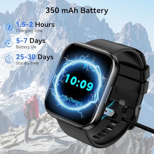 Smart Watch for Men Women, 1.85" HD Fitness Tracker with Bluetooth Calls, 120+ Sport Modes Fitness Watch, Fitness Tracker 24/7 Heart Rate/Sleep Monitor, IP68 Waterproof, Smartwatch for Android/iPhone 6