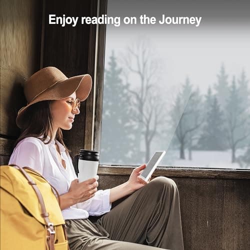 Veidoo 5.8 inch Ebook Reader, HD Touch Screen Carta E-Ink Technology, 32GB ROM(TF Card Expansion to 64G), WiFi, Long Endurance, Android E-Reader(White) 5