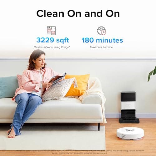 roborock Q7 Max+ Robot Vacuum and Mop, Self-Emptying up to 7 Weeks, 4200Pa Suction, 30-Level Adjustable Water Flow, PreciSense LiDAR Navigation, No-Mop & No-Go Zones, APP & Voice Control 6