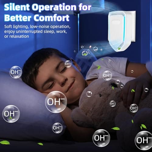 Plug in Air Purifier, Air Ionizer for Home, Quiet Air Freshener for Kitchen, Bedroom, Office, Portable Mini Filterless Mobile Air Cleaner for Pets, Smoke Smell, Dust, Odor (6Pack) 5