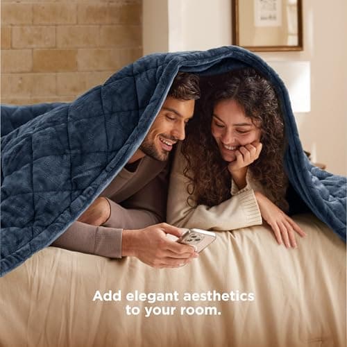 Bedsure Electric Blanket King Size - Dual Control Heated Blanket King with 10 Heat Settings, Thick Heating Blanket with 10 Time Settings, Fast Heating Quilted Blanket (100x90 inches, Bering Sea) 7