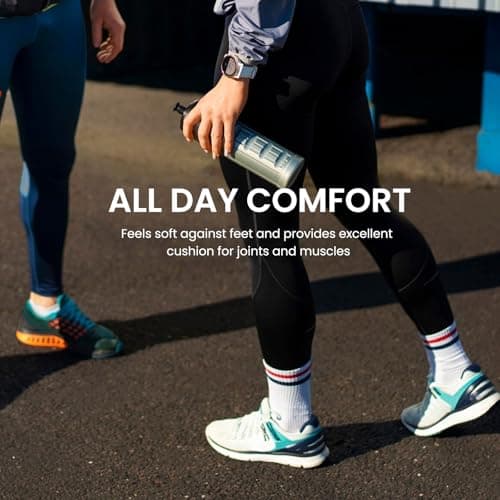 Running Sports Insoles Plantar Fasciitis - Welnove Athletic Inserts Arch Support for Flat Feet - Shock Absorption Insoles Foot Pain Fatigue Relief, Enhance Performance, Fit Most Shoes, Men Women (M) 6