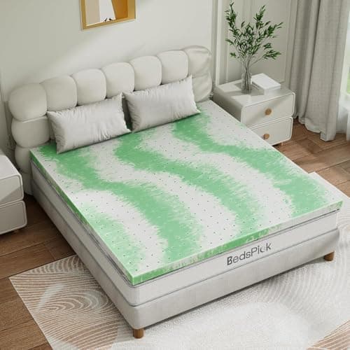 BedsPick Mattress Topper Twin XL 3 inch,Gel Infused Memory Foam Mattress Pad,College Dorm Extra Long Twin XL Single Bed Toppers,Ventilated and Breathable