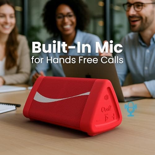 Oontz Upgraded Angle 3 Portable Bluetooth Speaker 5.0-10W Sound, 14-Hr Battery, 100ft Wireless Range, IPX5 Water-Resistant, Budget Small Speaker, Great White Elephant Gifts for Adults (Coca-Cola Red) 6