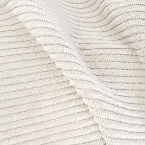 Yaheetech 83.5" W Modern Sofa Couch Corduroy Fabric Sofa with Detachable Cover, USB Charging Ports & Side Storage Pockets for Living Room Apartment, Ivory 8