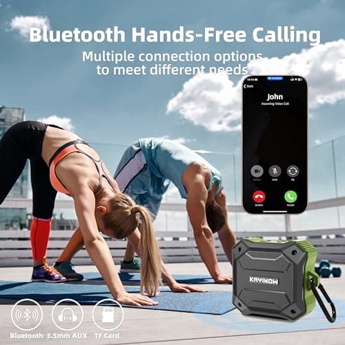 Portable Bluetooth Speaker with IPX7 Waterproofing and Shockproofing, TWS Stereo Pairing and Hands-Free Calling, 12H Playtime, Small Wireless Speaker for Outdoor Scenarios Travel Beach Shower 5