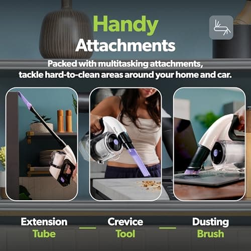 Gtech Multi Platinum Cordless Handheld Vacuum Cleaner - Portable Vacuum Cleaner for Car, Home, and More - Reinforced with Lightweight Aluminum - Rechargeable - 30 Mins Runtime 6