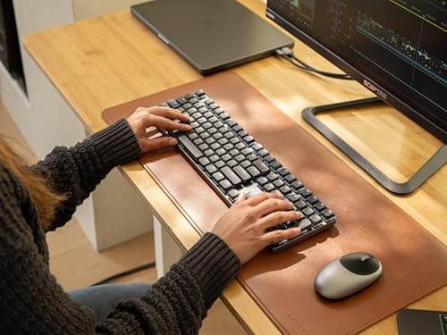 Satechi SM3 Mechanical Keyboard for Mac and Windows, 108 Keys Full Size with White LED Backlit, Wired and Bluetooth for Mac and Windows - Dark Gray/Gray 9