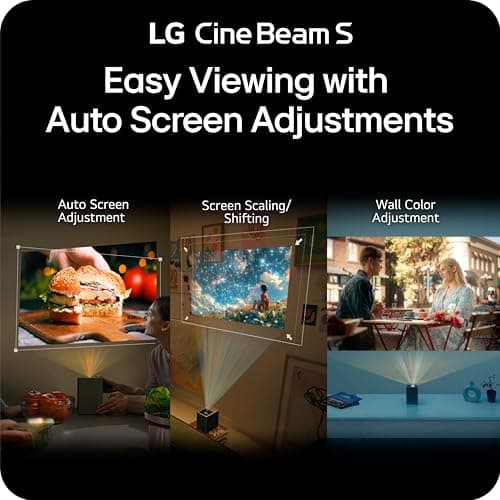 LG CineBeam S PU615U 4K UHD Ultra Short Throw Smart Projector, Auto Screen Adjustment, up to 100” Projection, up to DCI-P3 154%, 450,000:1 Contrast, Speakers with Dolby Atmos, HDR10, HDMI, USB, HID 11