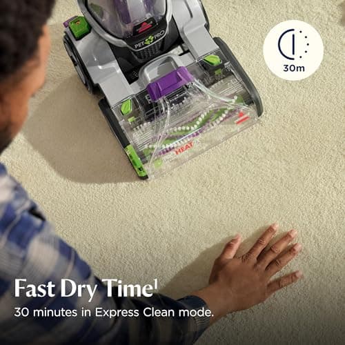 BISSELL ProHeat 2X Revolution Pet Pro Plus, 3588F, Upright Deep Cleaner, 30-minute Dry Time, Dual Dirt Lifter Powerbrush, Hose & Tool Attachment, Pet Upholstery and Tough Stain Tool Included 6