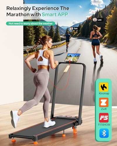 Walking Pad with 10% Incline & Handle Bar, Low Noise Walking Pad Treadmill for Home Small, Trisomy 3.5HP Treadmill with Incline, 4 in 1 Portable Compact Walking Pad with Incline/APP 350lbs 8