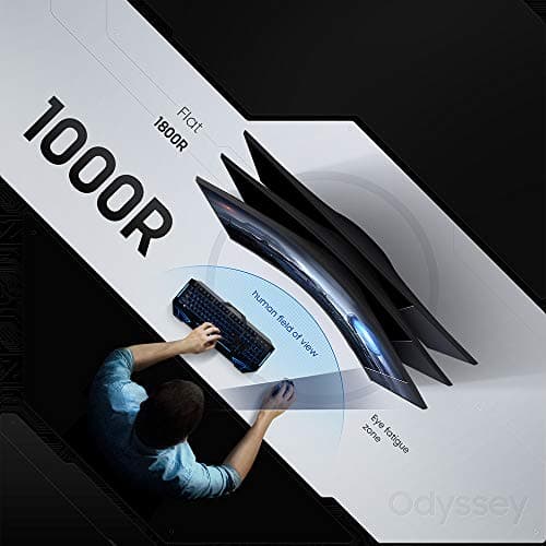 Samsung 34-Inch Odyssey G5 Ultra-Wide Gaming Monitor with 1000R Curved Screen, 165Hz, 1ms, FreeSync Premium, WQHD (LC34G55TWWNXZA, 2020 Model), Black (Renewed) 9