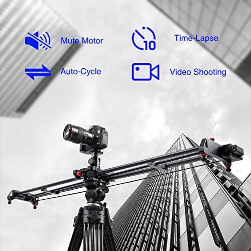GVM Great Video Maker Camera Motorized Slider,48"/120CM,Automatic Round Trip,Time Lapse,Panoramic Shooting,Video Capture,Slider Smooth and Stable,with Battery 11
