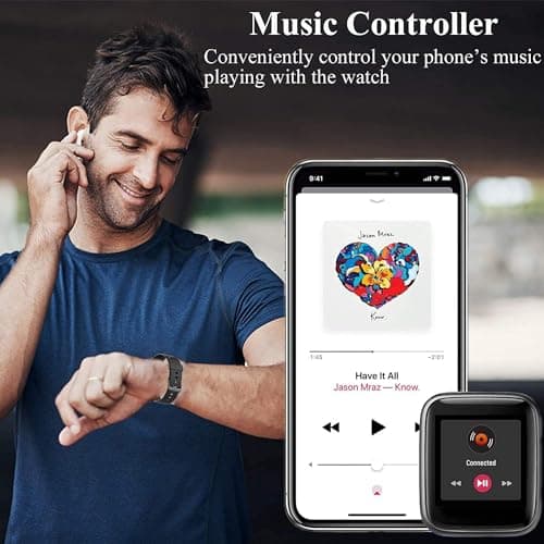 Fitpolo Smart Watch for Men Women Android Phones iPhone Compatible,Color Touchscreen Fitness Tracker with Heart Rate Monitor Bluetooth Call IP68 Waterproof Step Counter Sleep Calorie Tracking 9