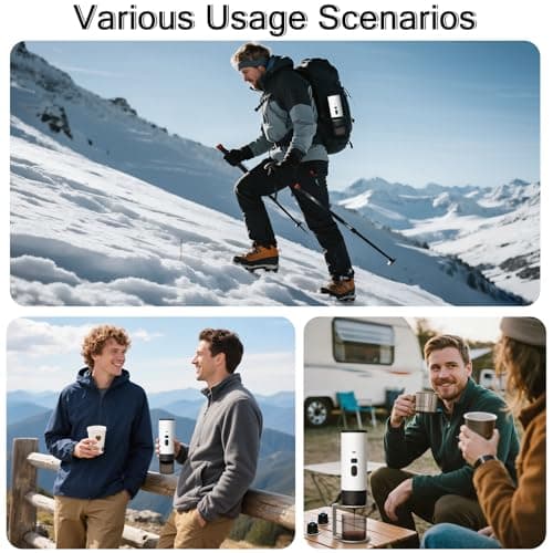 Citrigrain Portable Espresso Maker, Hands-Free Travel Coffee Makers for Camping, Car Self-Heating Espresso Machine with USB-C, With Ground Coffee & NS Capsules for RV/Office/Hiking 6
