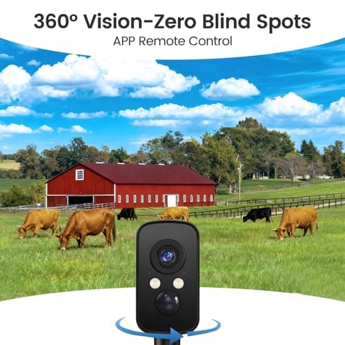 4G LTE Cellular Security Camera Wireless Outdoor, Magnetic, No WiFi Needed, 300° Pan, Solar Powered, Magnetic Mount 1-Min Install, SIM Included, PIR Motion & AI, 2K Night Vision, Lifetime 7-Day Cloud 5