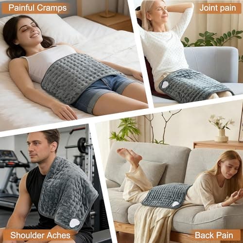Electric Heating pad Electric Heat Pads with 6 Heat Settings & Auto Shut Off &Dry/Moist Heat Heating Pad for Back Arms Legs Neck Shoulder Knee Birthday Mother Father Girl Men Women 6