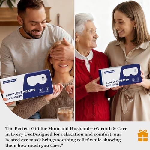 Heated Eye Mask - Cordless Eye Mask for Dry Eyes, Eye Relief, Improved Sleep, Washable Eye Heating pad for Travel Removable for Cleaning and 2 Covers, 4-Level Timing and Temperature (Gray) 8