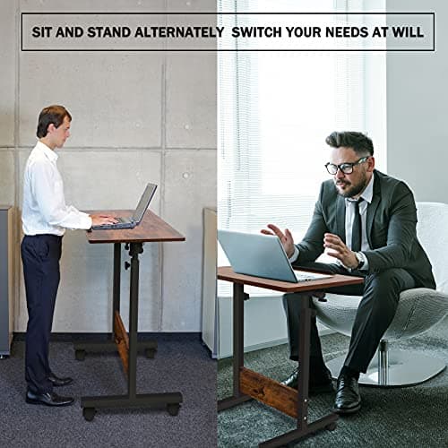 KOUPA Height Adjustable Mobile Standing Desk 16×24 in,360° Flip Desk Stand Desks Home Office Table Standing for Small Space Offices,Easy to Assemble(Adjustable Height: 32in-47in) 7