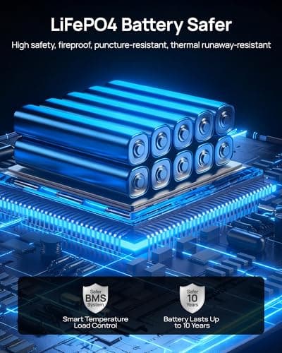 Portable Power Station 600W(1200W Surge), 288Wh(90,000mAh) Solar Generator LiFePO4 Battery with AC Outlets, 1.7H Fast Charging for Home & Emergency, Hurricane, CPAP 8