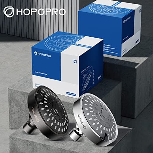 HOPOPRO 5-Mode High Pressure Shower Head - The Washington Post, NBC News, Today TV Show Recommended - High Flow Fixed Showerheads (4 Inch Oil Rubbed Bronze) 6
