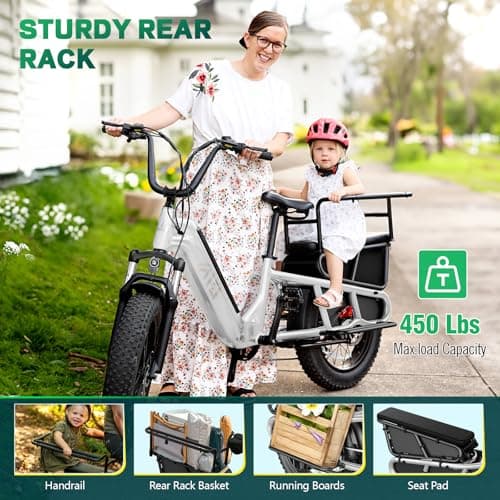 TST Electric Bike for Adults, with 1500 W(Peak) Motor, Speed Can Reach 28 mph, 48V/15AH Battery, Max Travel 60-80 Miles, Equipped with 20 * 4" Fat Tyres, and 7-Speed Ebike（White） 6