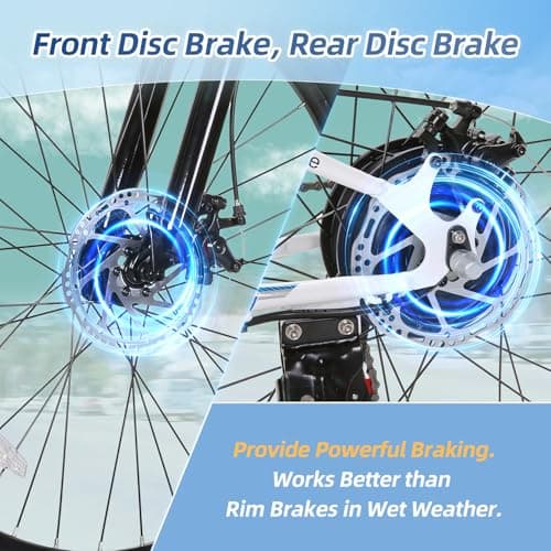 Vivi M026TGB Electric Bike 26" Electric Bike for Adults, Peak 750W Folding Electric Mountain Bike, 48V Removable Battery Ebike, 21 Speed Ebike, Top 22 Mph, Up to 50 Miles, SGS Certified to UL2849 6